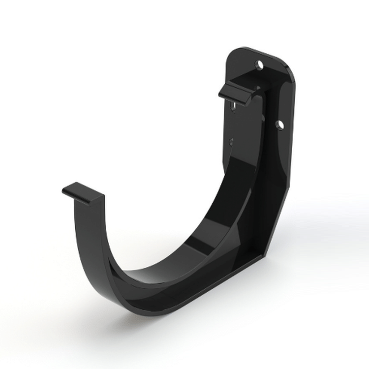 Uchwyt Rynnowy  PCV Doczołowy Uniwersalny 100 mm Czarny RAL 9005