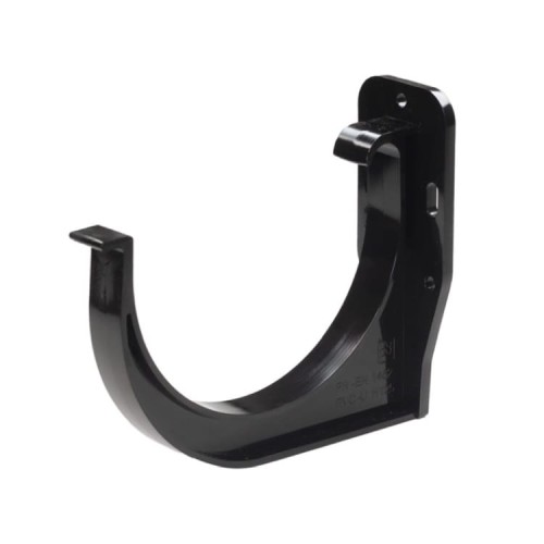 Uchwyt Rynnowy  PCV Doczołowy Uniwersalny 125mm Czarny - RAL 9005