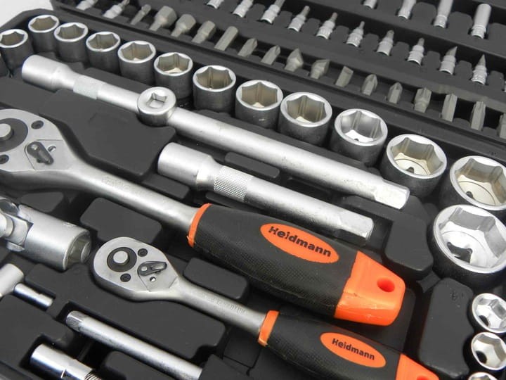 ZESTAW NARZĘDZI KLUCZY NASADOWYCH NASADKI I BITY 94 EL. TYP H 1/2" 1/4"