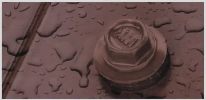 Wkręt farmerski samowiercący  4,8X19 do metalu z łbem sześciokątnym SW-8 z podkładką EPDM - Czarny  - RAL 9005 - 250 szt