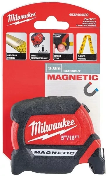 Taśma pomiarowa magnetyczna Milwaukee Premium (5 m/16 ft)