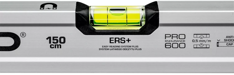 Poziomica anodowana PRO 600 150 cm z magnesami