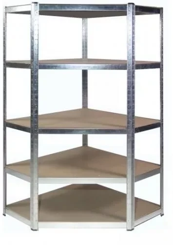 Regał narożny z półkami 180 x 90 x 30 cm