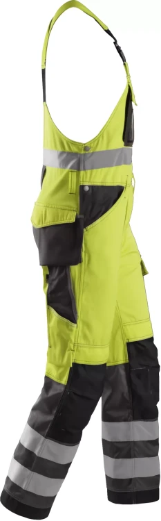 Męskie spodnie robocze Snickers odblaskowe z szelkami roz 44