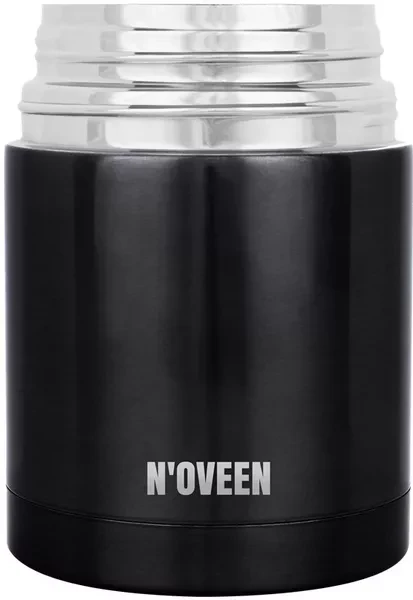 Termos obiadowy N'oveen TB955 black transparent 800 ml