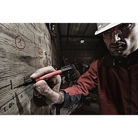 Marker budowlany Milwaukee CZARNY ostry 36 sztuk paczka karton