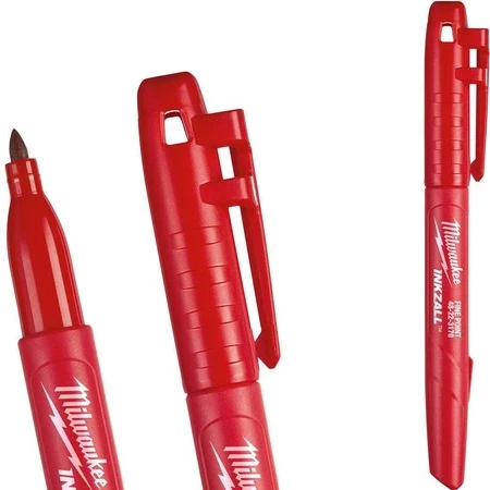 Marker budowlany Milwaukee CZERWONY ostry 36 sztuk paczka karton