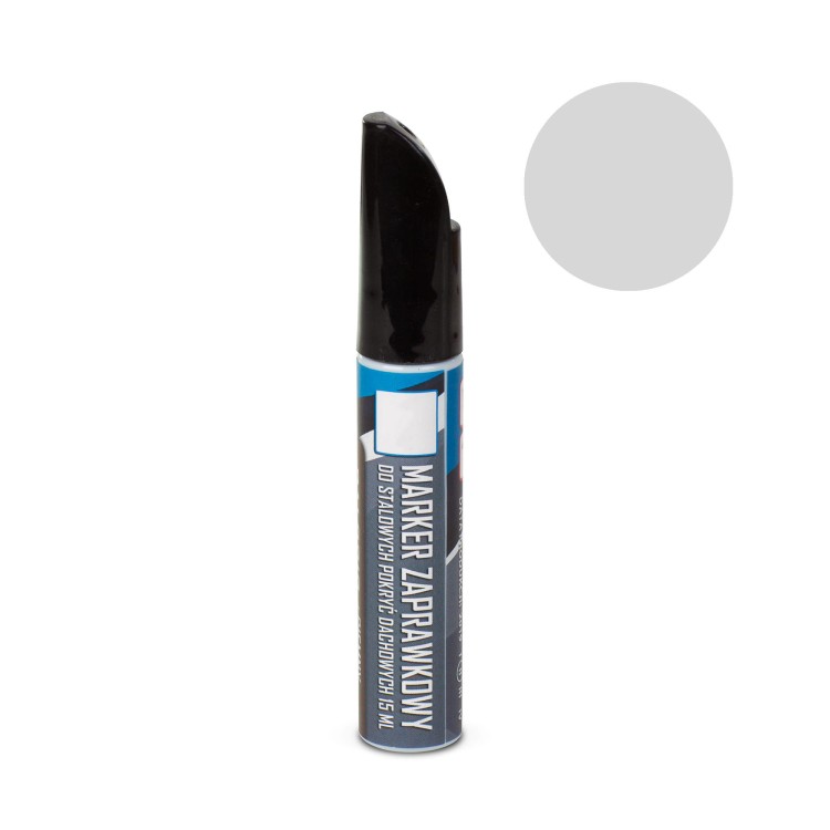 Marker zaprawkowy do stalowych pokryć dachowych 15 ml kolor Jasny Szary RAL 7035