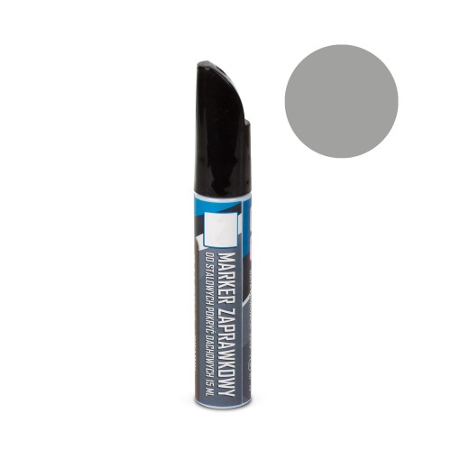 Marker zaprawkowy do stalowych pokryć dachowych 15 ml kolor Srebrny RAL 9006