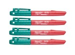 Zielony marker Milwaukee Inkzall ze standardową końcówką 4 szt. 