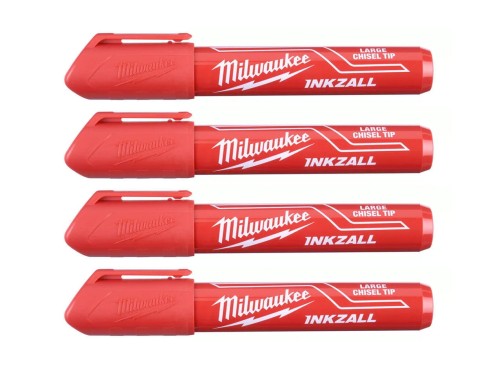 CZERWONY  marker Inkzall L Milwaukee   4 szt.