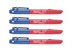 Marker ze standardową końcówką INKZALL™ NIEBIESKI Milwaukee  4szt. 