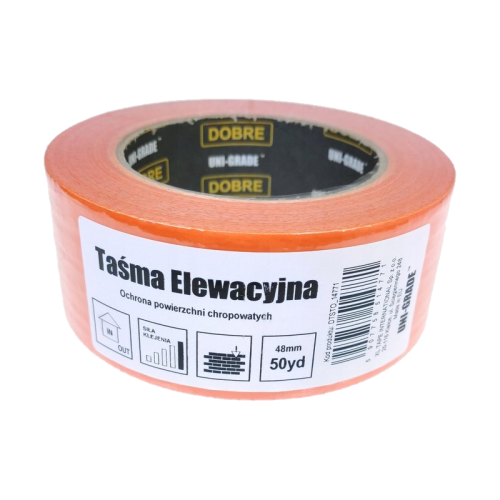 TAŚMA ELEWACYJNA TYNKARSKA UNI GRADE 38mm x 50yd pomarańczowa do elewacji