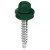 Wkręt farmerski  samowiercący  4,8X19 do metalu z łbem sześciokątnym SW-8 z podkładką EPDM - Zielony  - RAL 6020 - 250 szt