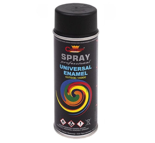 Farba Emalia - Akrylowa Uniwersalna Spray Kolor BTX 9005 Czarny Mat 400 ml