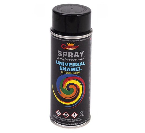 Farba Emalia - Akrylowa  Uniwersalna Spray Kolor RAL 9017 Czarny Połysk 400 ml