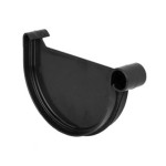 Zaślepka Rynnowa uniwersalna 125 mm Dekiel Denko  Czarny  - RAL 9005 