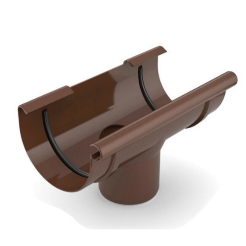 Lej Spustowy Rynnowy 125mm / 100mm Brązowy- RAL 8017