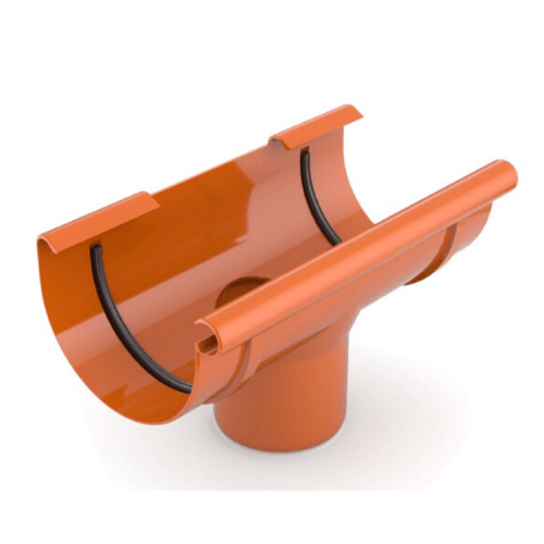 Lej Spustowy Rynnowy 125mm / 100mm Ceglasty RAL 8004