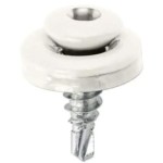 Wkręt samowiercący  4,8X20  z podkładką EPDM do mocowania blach na zakład (zszywka) gniazdo TX - Biały - RAL 9010 - 250 szt.