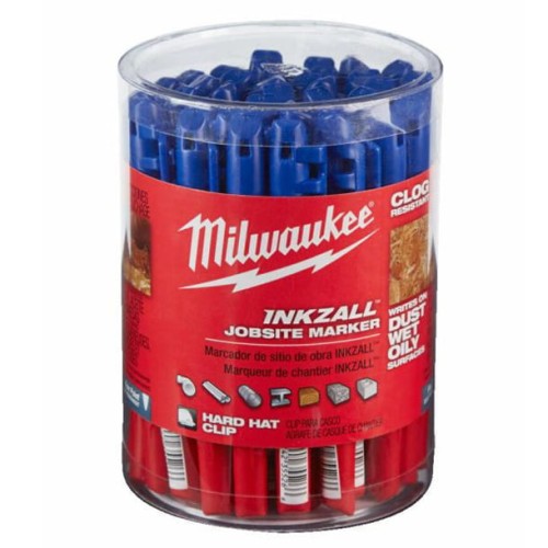 Marker budowlany Milwaukee NIEBIESKI ostry 36 sztuk paczka karton