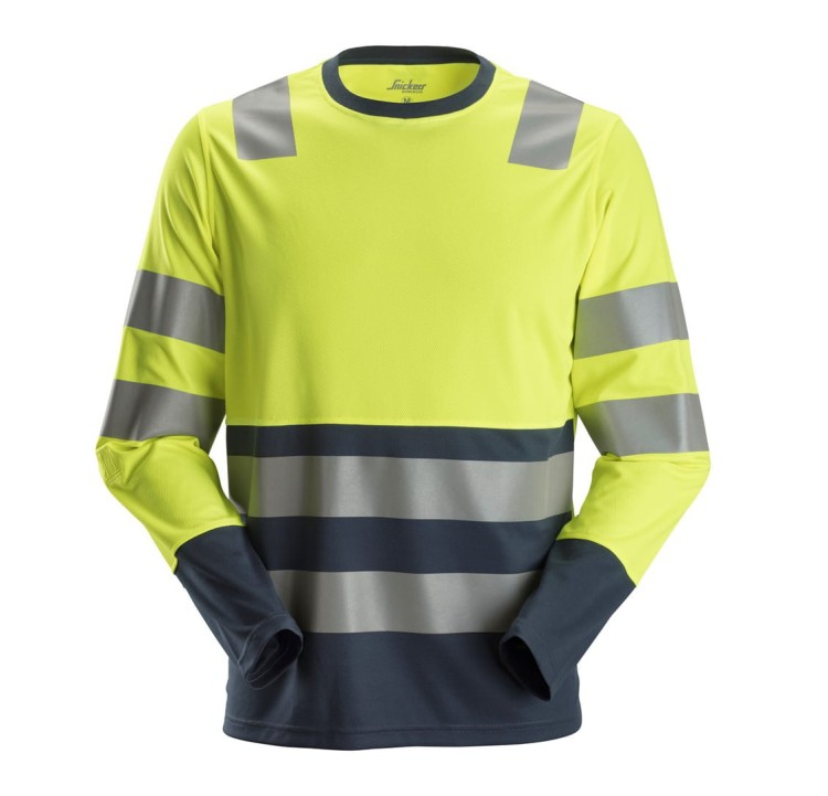 Męski T-shirt roboczy Snickers odblaskowy z długim rękawem roz XXL