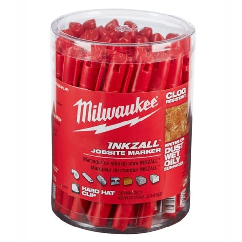 Marker budowlany Milwaukee CZERWONY ostry 36 sztuk paczka karton