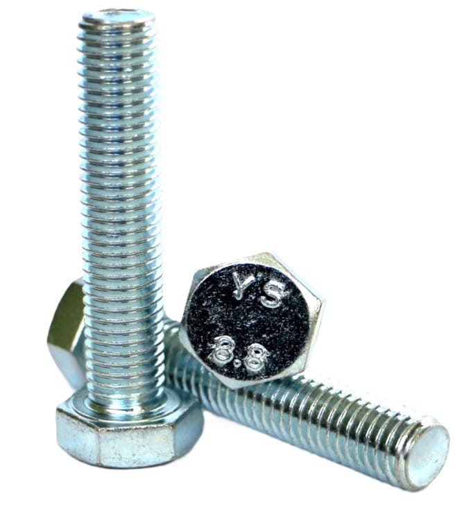 ŚRUBY Z ŁBEM SZEŚCIOKĄTNYM 10x30 mm Śruba Gwint na całości ocynk  - 5kg