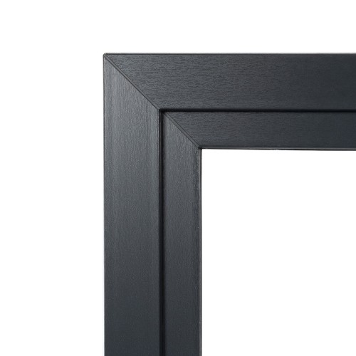 Okno PCV  uchylne z klamką -  80x60 cm kolor ANTRACYT - GRAFIT / GRUBA RAMA