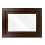 Okno PCV  uchylne z klamką -   80x60 cm kolor   ORZECH  "Garage Line"