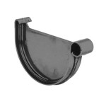 Zaślepka Rynnowa uniwersalna 125mm Dekiel Denko  Grafit Antracyt - RAL 7016 