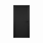 Drzwi PCV zabudowane pełne "Garage Line" 90x200 CZARNY  kolor jednostronny