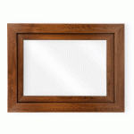 Okno PCV  uchylne z klamką  szyba  4 mm - 80x60 cm kolor ZŁOTY DĄB  " Garage Line Plus" 