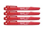 Czerwony marker Milwaukee Inkzall (4 sztuki)