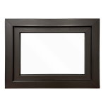 Okno PCV  uchylne z klamką   80x60 cm kolor BRĄZOWY "Garage Line Plus" 