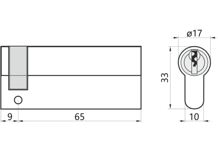 Wkładka do drzwi do zamka 9/65 M&amp;D A2 jednostronna