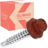 Wkręt farmerski samowiercący   4,8X35 do metalu z łbem sześciokątnym SW-8 z podkładką EPDM - Antracyt  - RAL 7016 - 250 szt