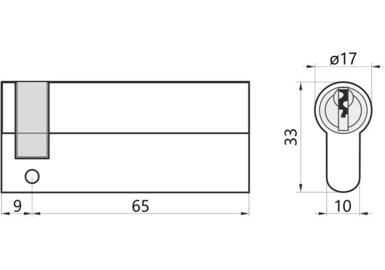 Wkładka do drzwi do zamka 9/65 M&amp;D A2 jednostronna