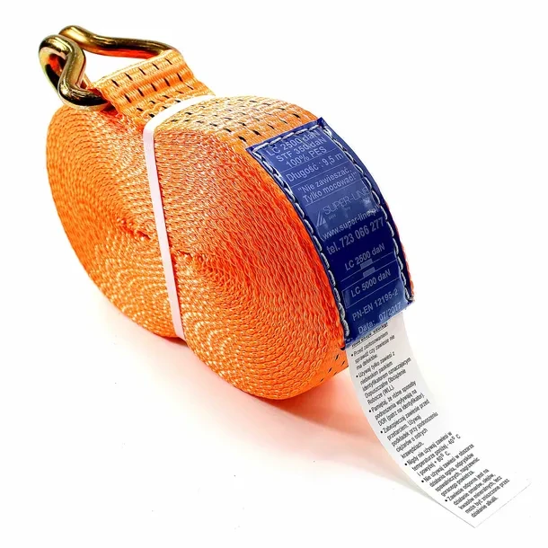 Pas Transportowy 50mm 5T - 8m - POMARAŃCZOWY