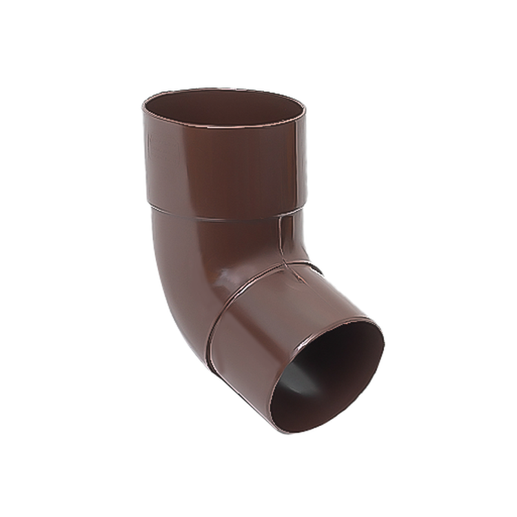 Kolano - Wylewka PCV 100 mm kąt 67,5 ' BRĄZOWY - RAL 8017