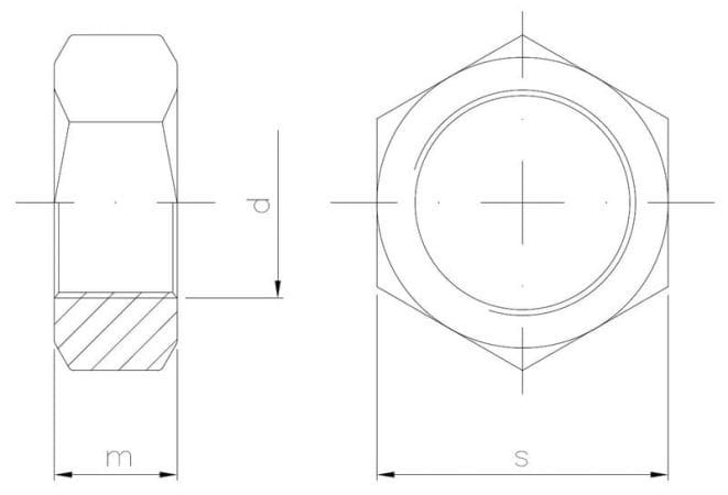 Nakrętka  śruby  sześciokątna OC MX10 - 1kg