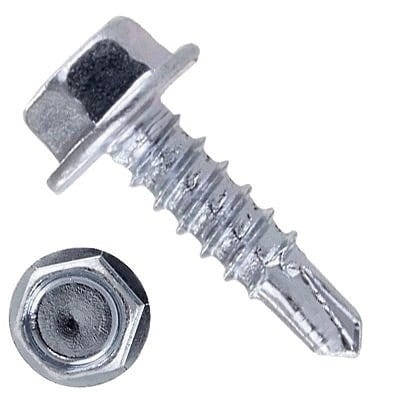 Wkręt do blach samowiercący  6,3x25 z łbem sześciokątnym z kołnierzem - 500 szt.