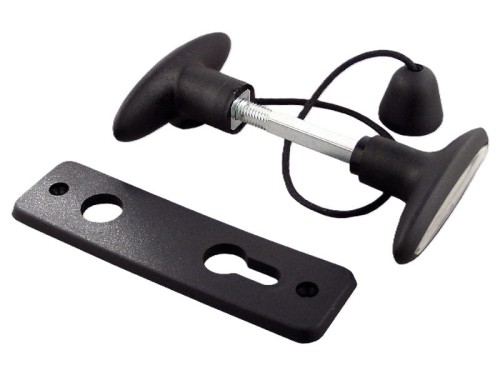 Klamka Garażowa plastikowa z szyldem plastikowym 60/41x147