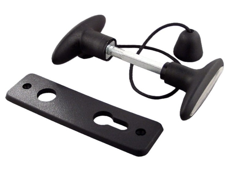 Klamka Garażowa plastikowa z szyldem plastikowym 60/41x147