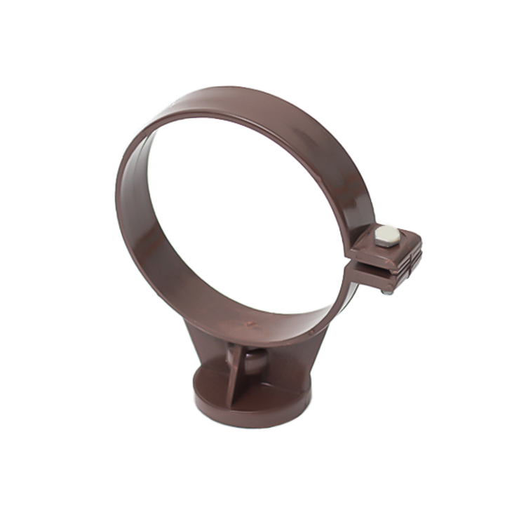 Obejma Rury Spustowej Uchwyt PCV 75mm Brązowy  - RAL 8017