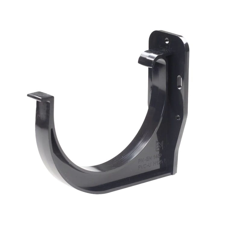 Uchwyt Rynnowy  PCV Doczołowy Uniwersalny 125mm Grafit Antracyt - RAL 7016