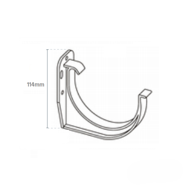 Uchwyt Rynnowy  PCV Doczołowy Uniwersalny 100 mm Ceglasty - RAL 8004